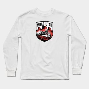 Moab Utah Off Road Motorcycle Long Sleeve T-Shirt